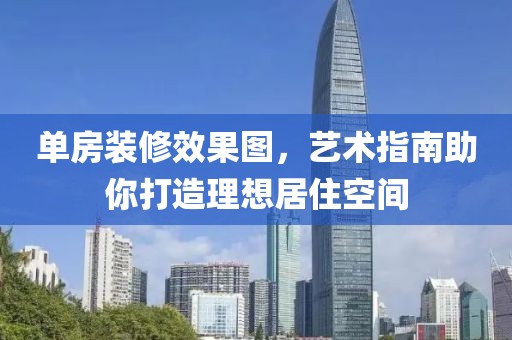 单房装修效果图，艺术指南助你打造理想居住空间